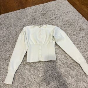 Aritzia Wilfred cream Button-Up Cardigan